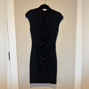 Helmut Lang Black Draped Mini Dress Size 0